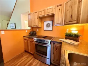 Close up of the kitchen