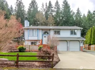 Tons of parking and a huge deck out front