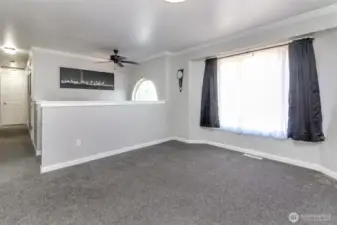 Living room on the upper level