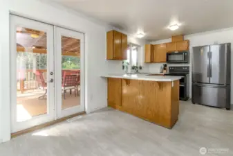 Eat in kitchen and dining room