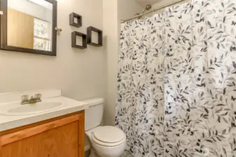 Private bath off of the primary bedroom