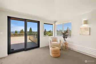 Second floor deck from both 1st and 2nd primary bedroom