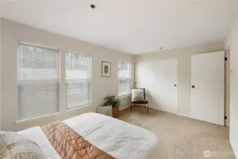 There is plenty of light in the secondary bedroom as well and that closet is bigger than it looks - you can actually walk inside.