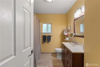 Main level full bath.