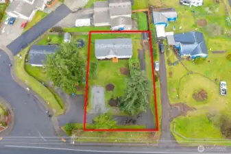 Aerial shot - great size lot!