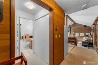 View from the entry down the hallway