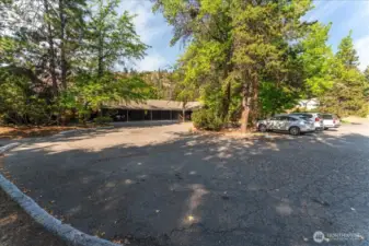 Building A with covered parking and additional parking