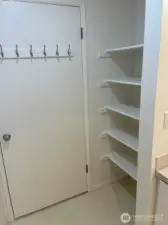Storage shelves/ linen closet