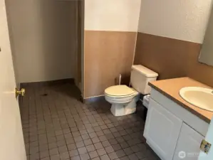 One of two bathrooms in the clubhouse
