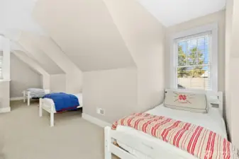 The younger ones will love making these cozy dormer alcoves their own special hideaway.