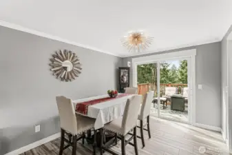 Lots of room for your large dining room table and abundance of natural light.