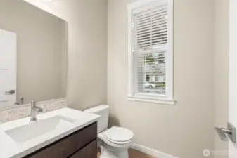 Downstairs powder room