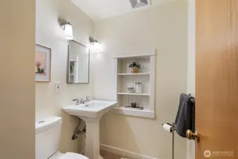 Powder room on main floor