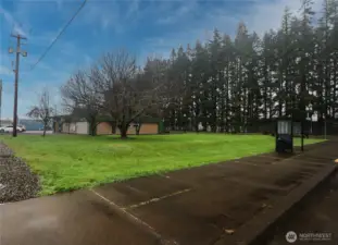 Side of lot (from C Street)