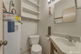 1/2 Bath in Garage