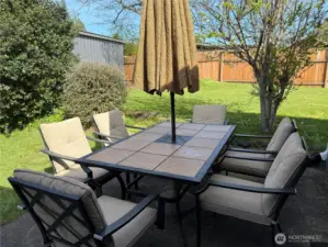 View into the backyard.