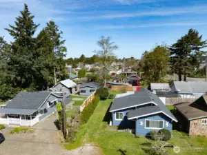 Aerial view of this adorable home.  Close to everything.  All you need is your clothes.