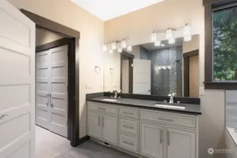 Primary bath with double sinks