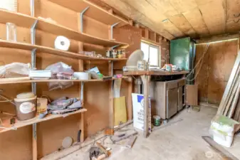 Small shop at the end of garage