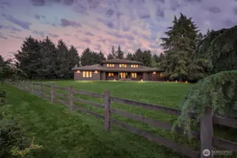 3.78 private estate with custom home and shop