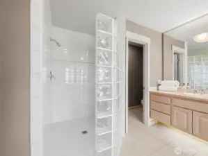 Large walk in shower