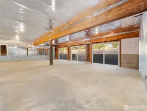 Basement with walk out sliders.