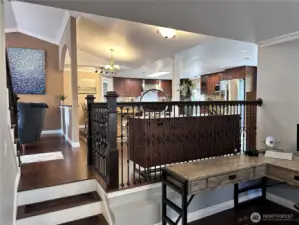 Lower level currently set up as an office and media room. Large enough for a 4th bedroom (buyer to verify feasibility)