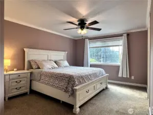 Large Primary bedroom with walk in closet and 5 piece bath.