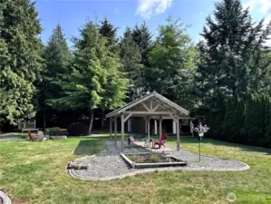 Spacious covered area for year round BBQ's and entertaining.