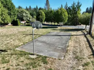 Located just down the street is the park/court area.