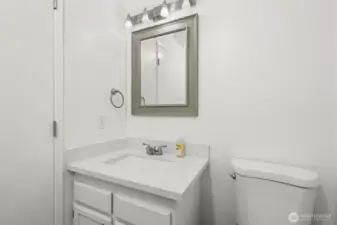 Half bathroom downstairs