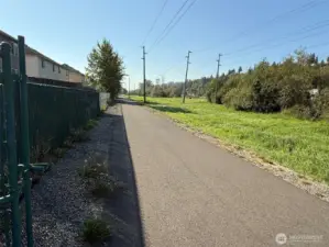 Interurban Trail runs for miles north and south, is paved and ideal for walking, jogging and bicycling - how convenient!