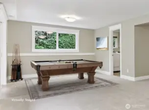 Lower Family/Rec Room (Virtually  Staged)