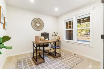 Dedicated study or office nook with natural light, providing an ideal work-from-home or homework space in this Maple Valley home for sale.