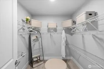 Primary suite walk-in closet - you will have plenty of room in this closet!