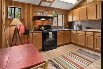 A large kitchen to enjoy creating wonderful meals. Tons of cabinet space.