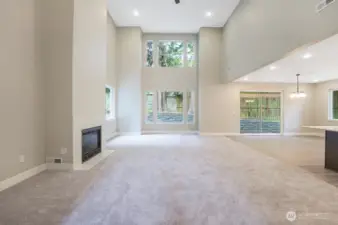Family room not staged
