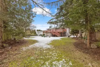 Large, Level Flat Backyard! Imagine the Possibilities!