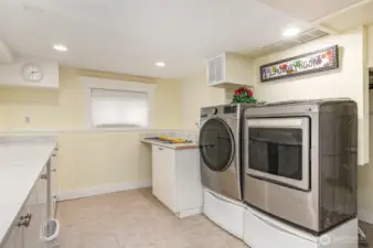 Lower level utility room with all appliances