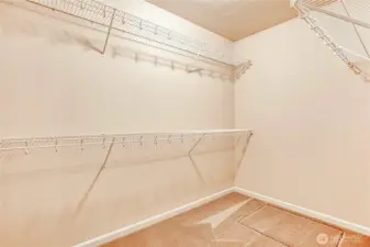 spacious closet in primary