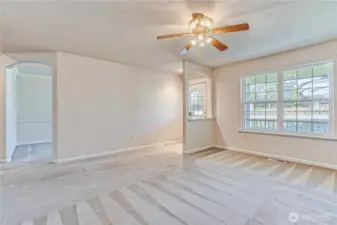 Front living room looking towards dining room