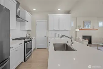 Composite slab counter tops