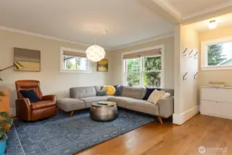 Living room off of entry way