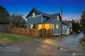 Night View, ally view of home