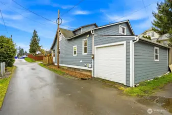 Ally view of the garage