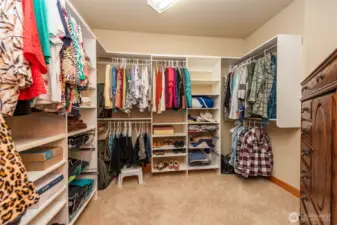 Primary Organized Walk-in Closet