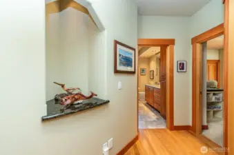 Hall to Guest Rooms - South of Main Entry