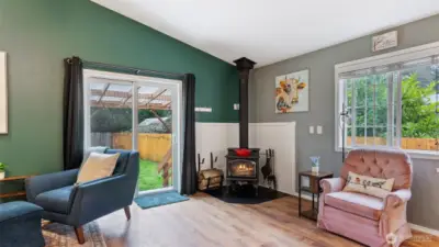 Snuggle up by the wood stove on cold winter nights