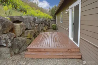 Back Deck, accessible from great room.