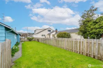 View of backyard from gate.